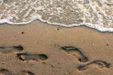 North Myrtle Beach: beach, Sand, footprints