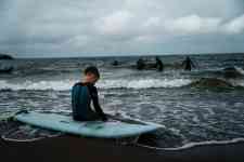 North Myrtle Beach: beach, surfing, little boy